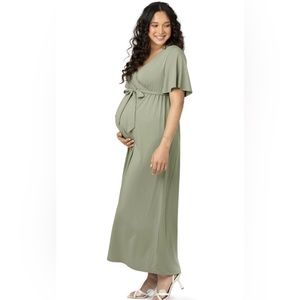 Maternity wrap dress short sleeve dress!